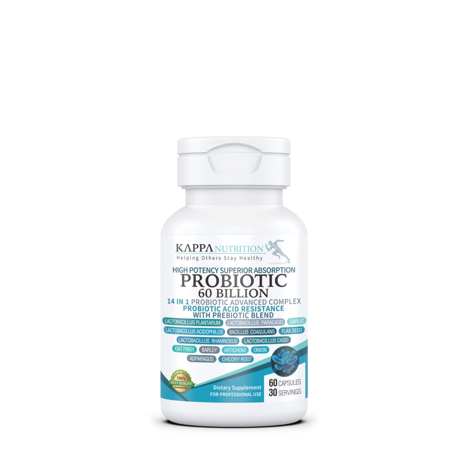 KAPPA NUTRITION Probiotic 60 Billion CFU 14 in 1 Formula with Prebiotics & Acidophilus for Women, Men & Adults, Shelf Stable, Acid Resistant, Natural Supplement 60 Capsules. KAPPA NUTRITION buy supplements canada