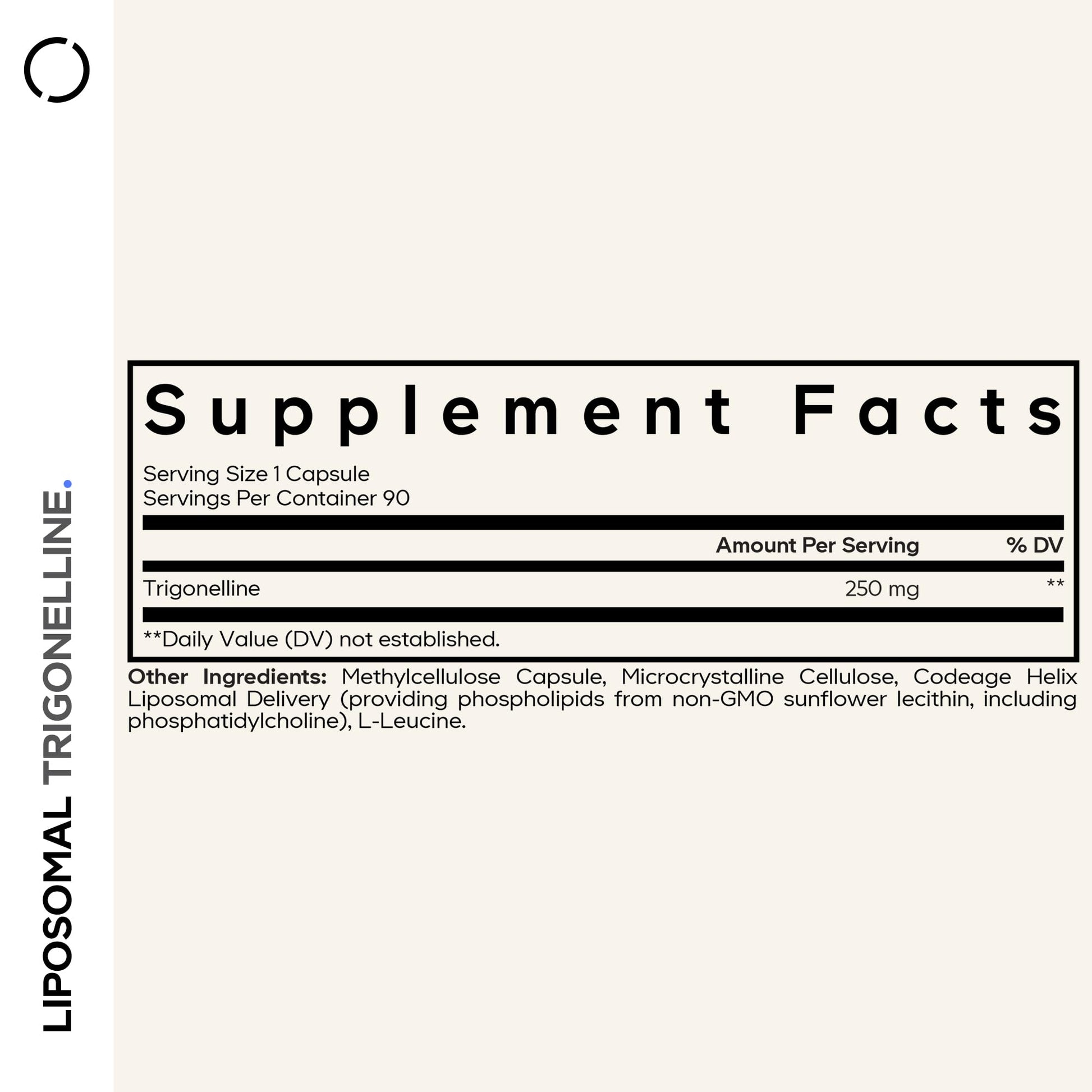 Codeage Liposomal Trigonelline - 250 mg Per Capsule - 3-Month Supply - Plant-Based Alkaloid - Liposomal Delivery for Bioavailability - Metabolic Health Support - Vegan Nootropic Non-GMO - 90 Capsules Codeage buy supplements canada