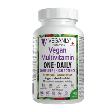 VEGANLY Vitamins Vegan Multivitamin One-Daily, (90 Veg Tablets). Complete Nutrition Support for Plant-Based, Vegan or Vegetarian Diets VEGANLY Vitamins buy supplements canada
