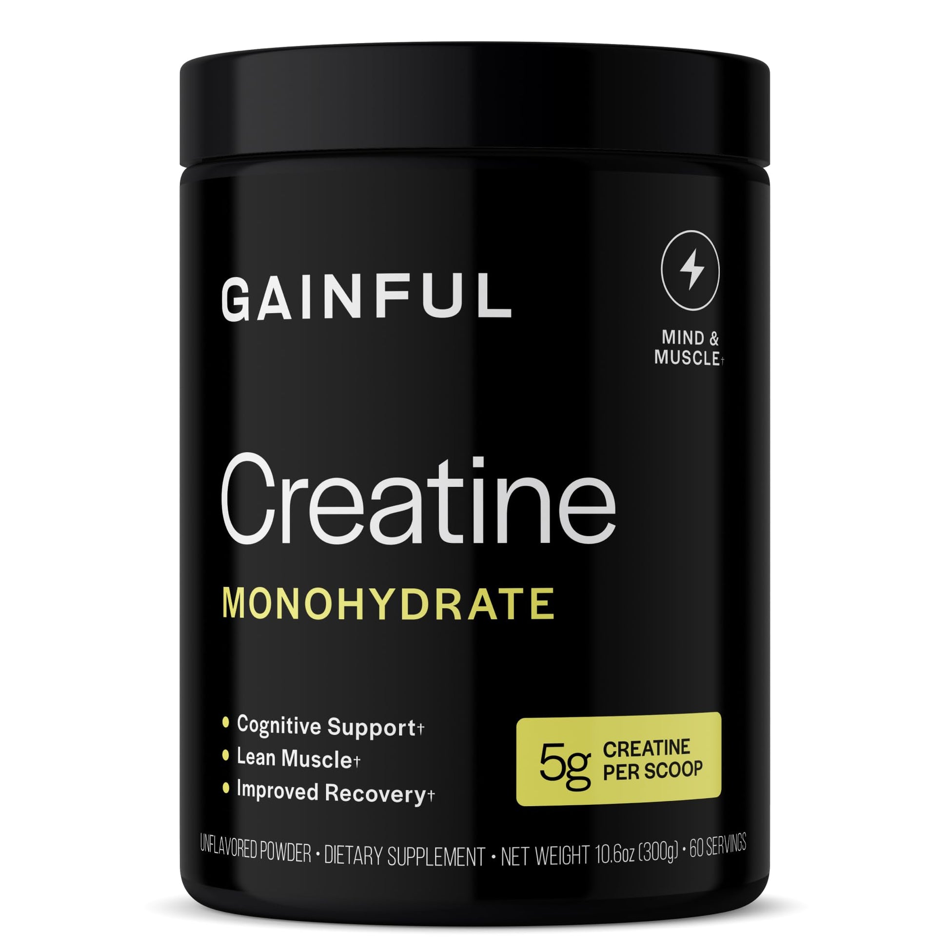Gainful Creatine Powder, Post Workout Amino Acid Supplement, Muscle, Energy & Focus Support, 5g Creatine Monohydrate, Unflavored, 60 Servings Gainful buy supplements canada