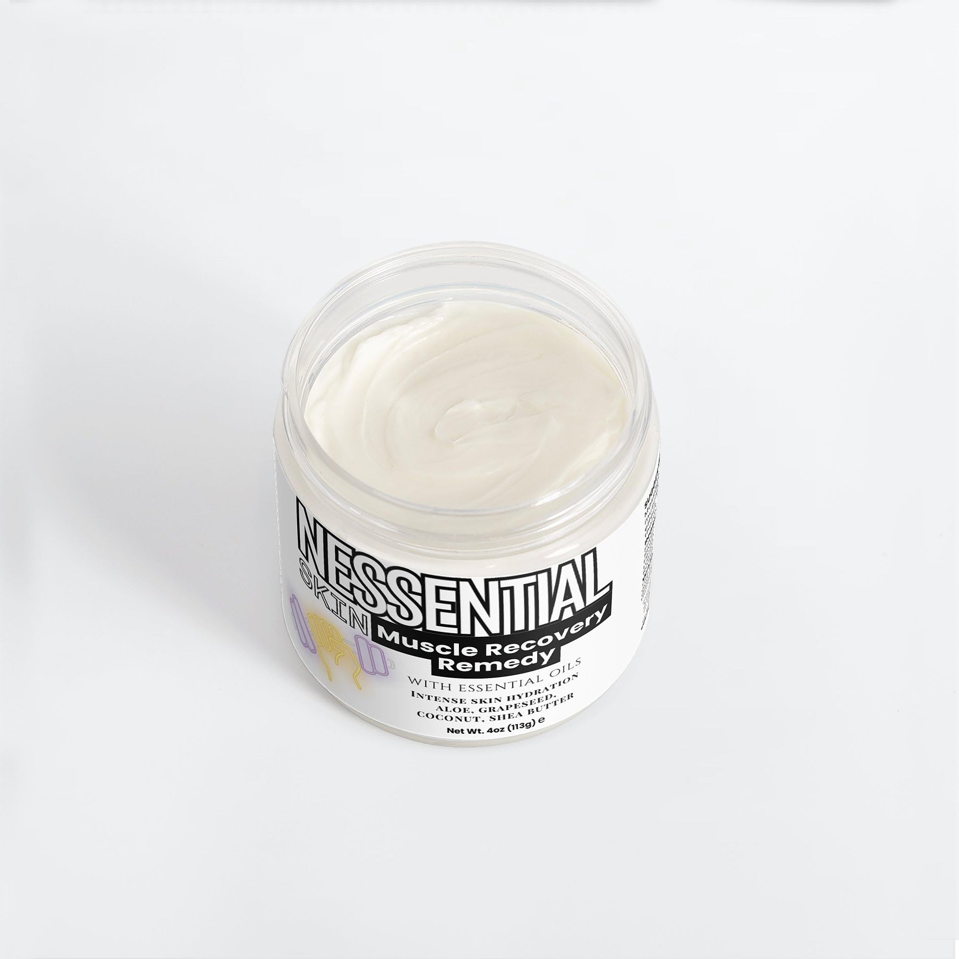 Nessential Skin Muscle Recovery Remedy with Essential Oils, Intense Hydration Cream, Natural Ingredients, Aloe, Grapeseed, Coconut, Shea Butter, 4 oz Nessential Skin buy supplements canada