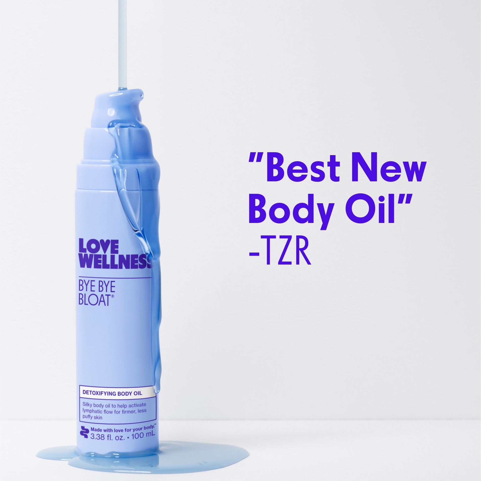 Love Wellness Bye Bye Bloat Detoxifying Body Oil | Lymphatic Drainage Oil to Hydrate, Depuff & Awaken Skin | Reduce Swelling Massage Oil for Women with Peppermint, Grapefruit & Rosemary Oil |100 mL Love Wellness buy supplements canada