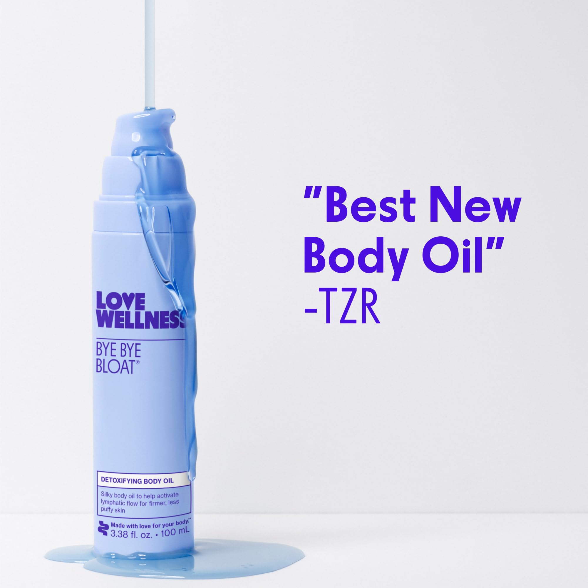 Love Wellness Bye Bye Bloat Detoxifying Body Oil | Lymphatic Drainage Oil to Hydrate, Depuff & Awaken Skin | Reduce Swelling Massage Oil for Women with Peppermint, Grapefruit & Rosemary Oil |100 mL Love Wellness buy supplements canada
