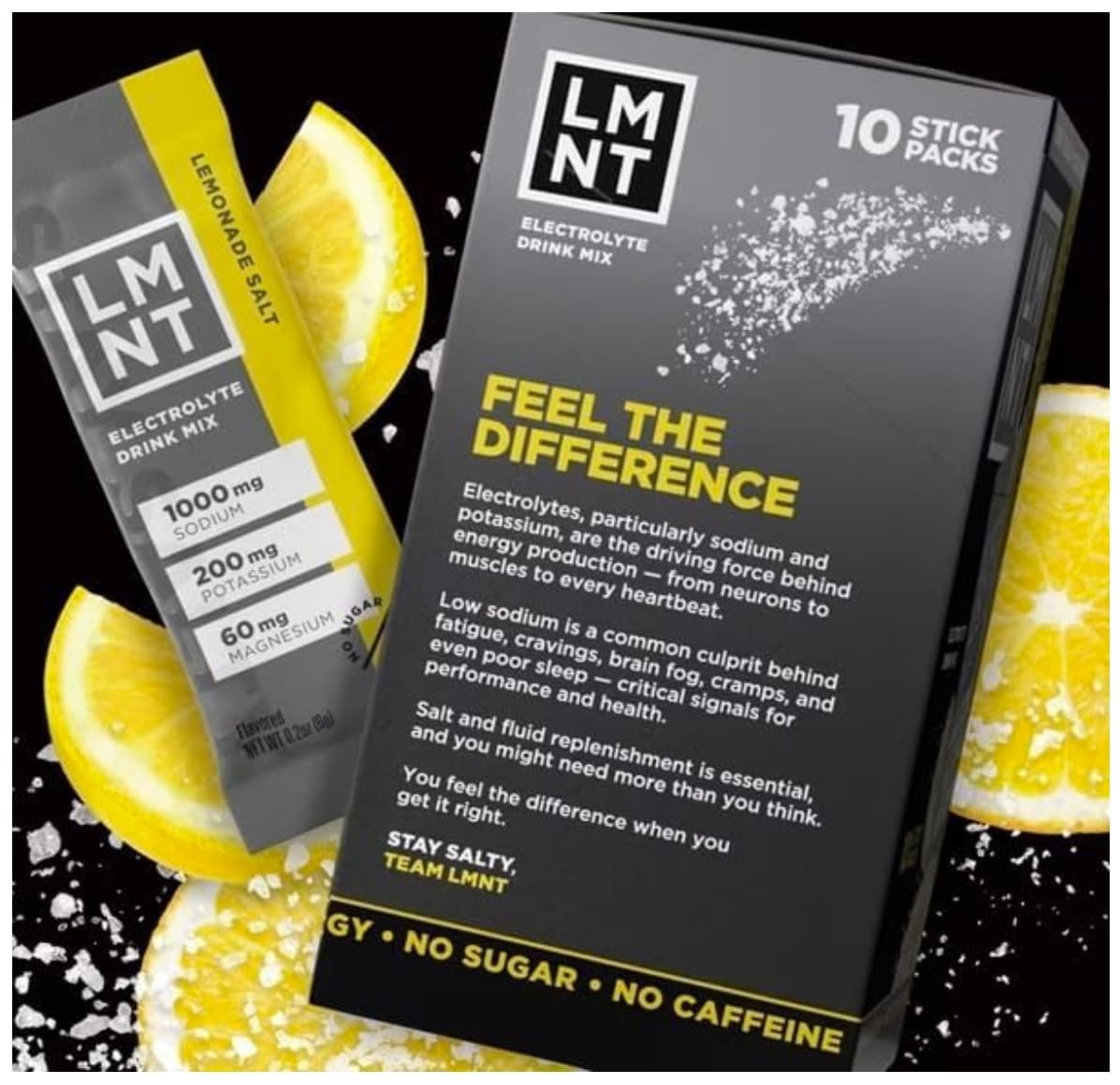 LMNTS Lemonade Zero-Sugar Electrolytes Drinks - 10ct/2.1oz KD Chocolates buy supplements canada