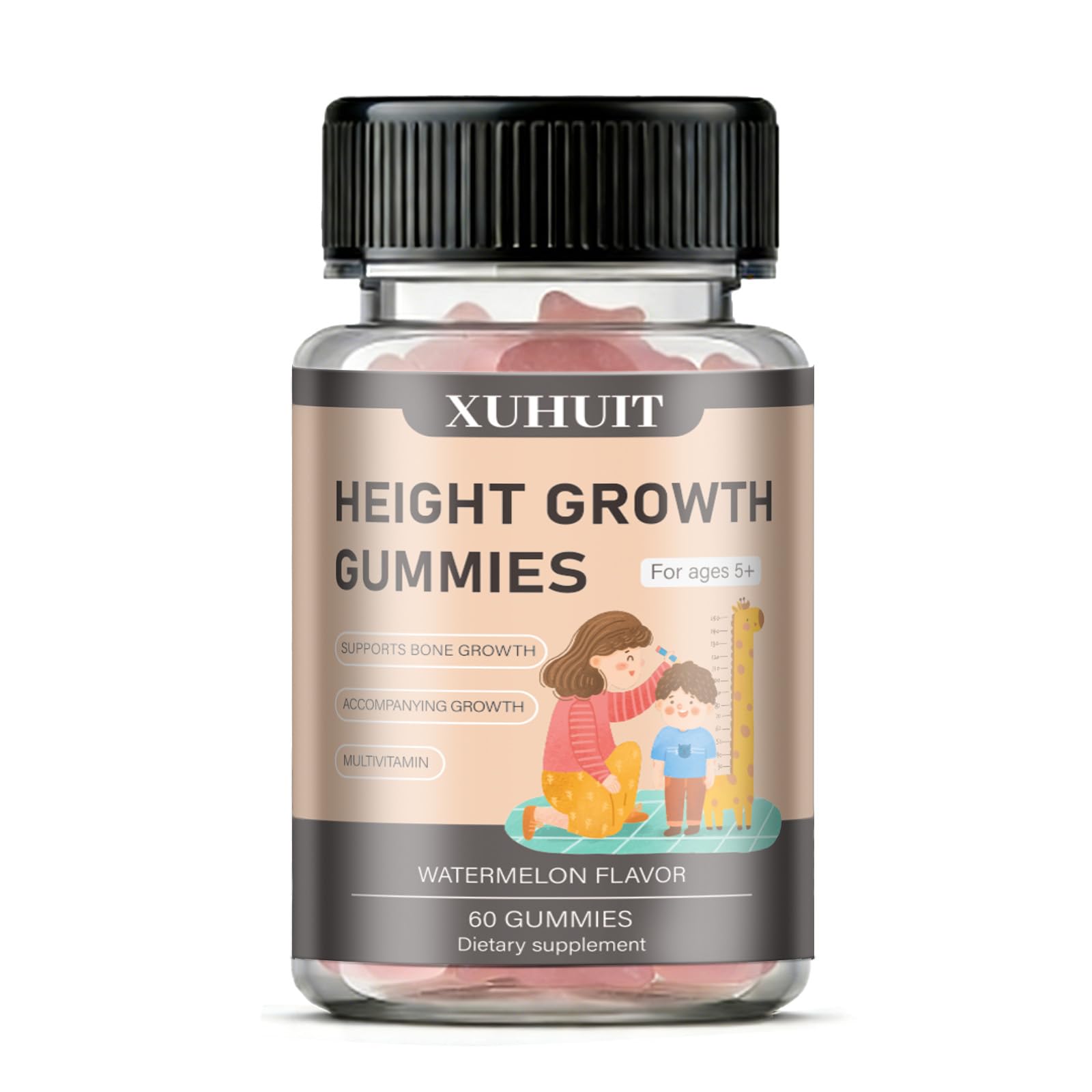 ZYGCDZ Growth Gummies for Kids & Teens - Natural Height Support with Vitamin D3, K2, Calcium & Ashwagandha - Bone Strength Supplement for Picky Eaters Ages 5+ (Watermelon Flavor) (1) ZYGCDZ buy supplements canada