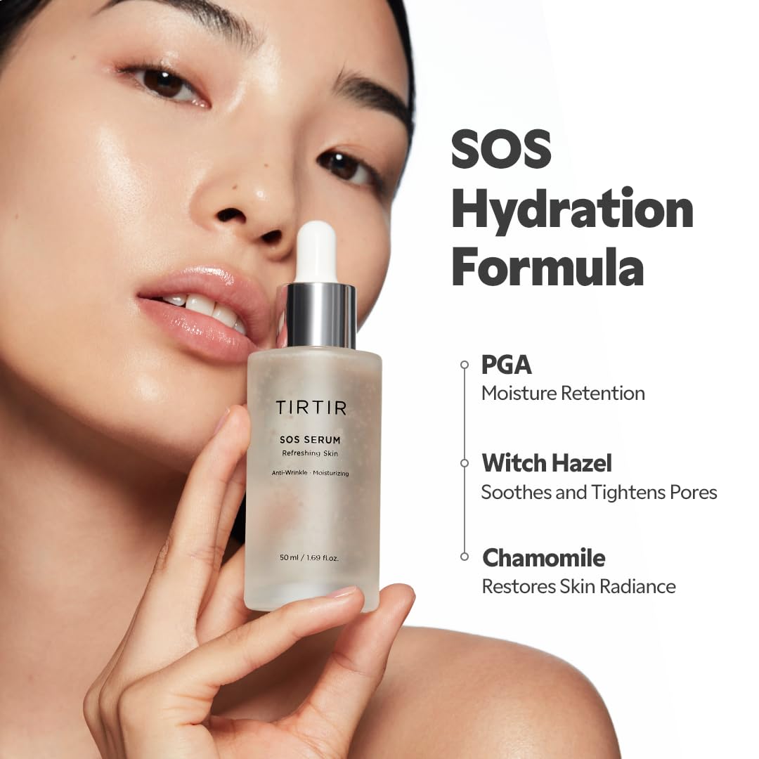 TIRTIR SOS Serum - Radiant Glow Boosting Face Serum - Plumping, Anti Aging, Hydrating - Visibly Smooth and Glowy Skin - Fragrance Free for All Skin Types, 1.69 fl.oz. TIRTIR buy supplements canada