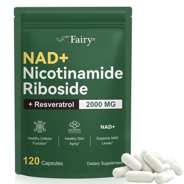 APU.FAIRY NAD Supplement,NAD Nicotinamide Riboside,Extra Strength NAD Alternative Liposomal,Boost NAD & Resveratrol + for Women & Men,Energy Anti-Aging,Cell Regeneration,120 Capsules sack-120 APU.FAIRY buy supplements canada