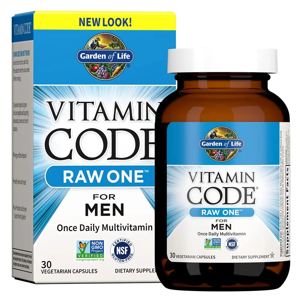 Garden of Life Vitamin Code Raw One for Men, Once Daily Multivitamin, 30 Capsules, One a Day Mens Vitamins Plus Fruit, Veggies & Probiotics Garden of Life buy supplements canada