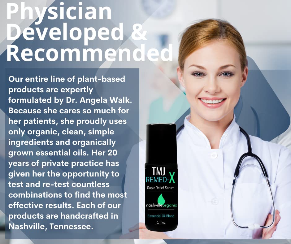 Dr. A's TMJ Remed-X Rapid Relief Serum | Deep Muscle & Jaw Tension Essential Oil Cream Doctor Angela Essential buy supplements canada