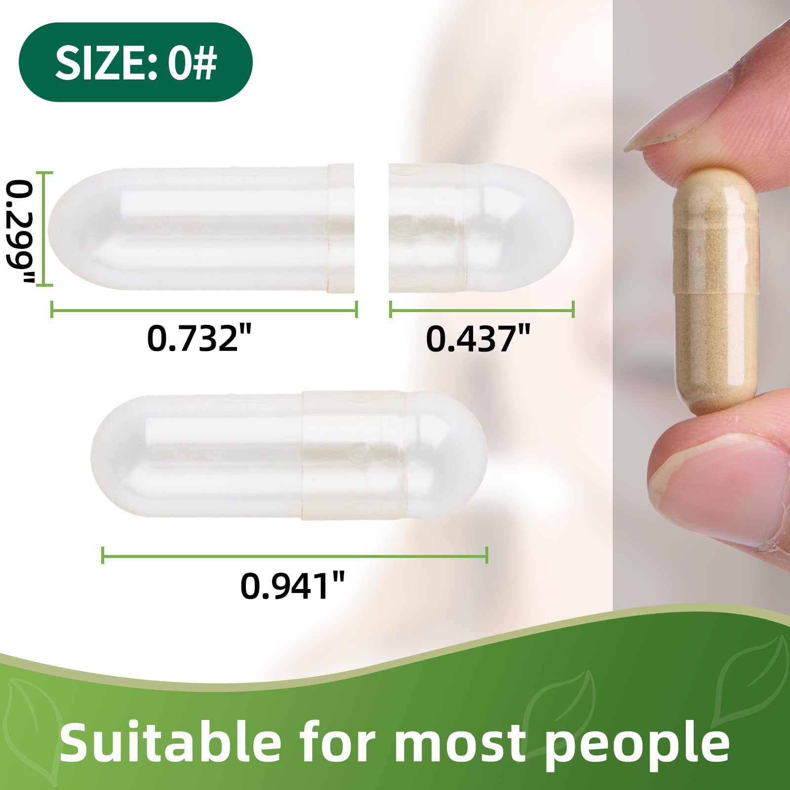EaccoViigr Size 0 Empty Capsules - 500 Count Clear Empty Pill Capsules with Capsule Filling Kit, Fillable Vegan Vegetarian Capsule Empty for Vitamins, Easy for DIY Supplements EaccoViigr buy supplements canada