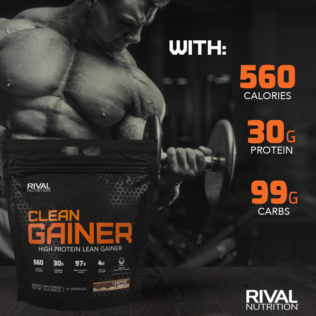 Rivalus Clean Gainer, S'Mores, 10 Pound Rivalus buy supplements canada