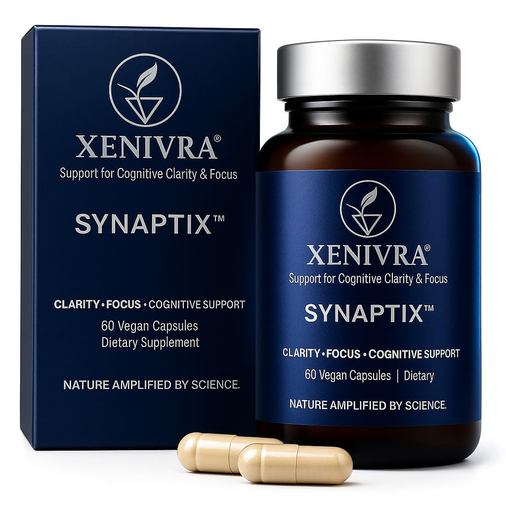 Xenivra Synaptix™ Natural Nootropic Brain Supplement | Herbal Memory & Focus Pills with Citicoline, L-Theanine, Lion’s Mane, Bacopa & Rhodiola | Mental Clarity & Brain Fog Support | 60 Vegan Capsules XENIVRA NATURE, AMPLIFIED BY SCIENCE buy supplements canada