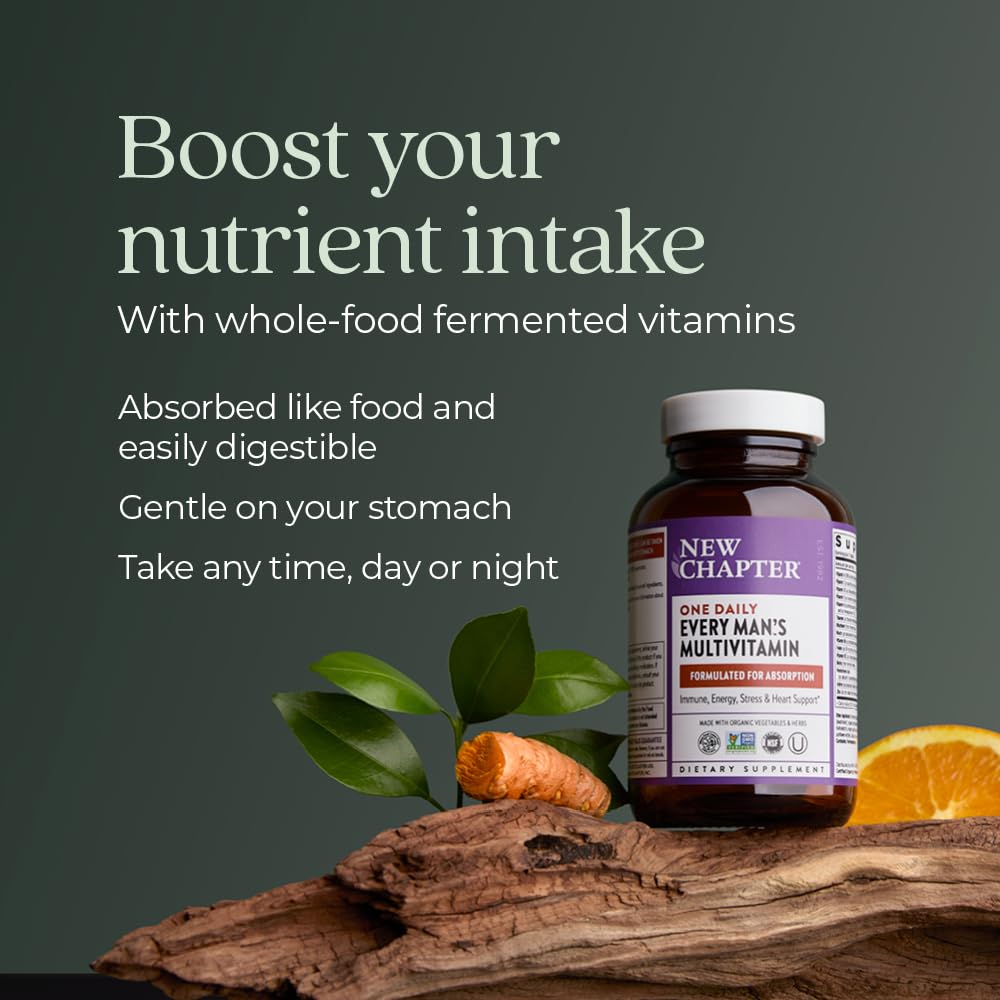 New Chapter Men’s Multivitamin, B6, Extra B12, D3, Vitamin C & Zinc, Immune, Heart, Cellular Energy, and Brain Health New Chapter buy supplements canada