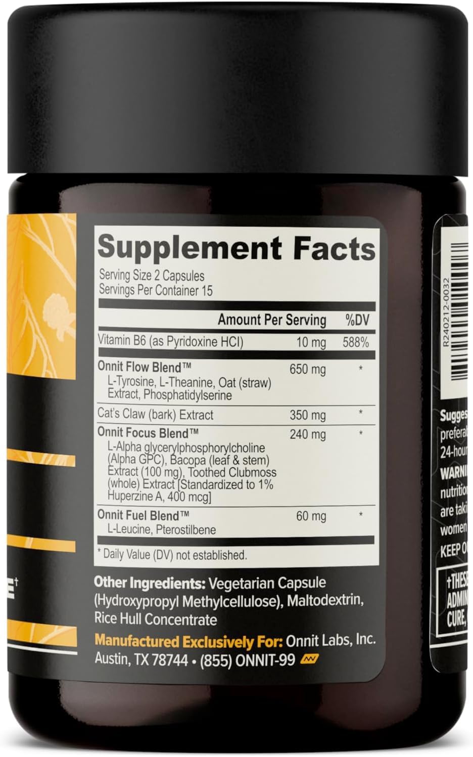 ONNIT Alpha Brain Nootropic Brain Supplement for Focus, Memory, Mental Clarity, Cognitive Support with L-Theanine and Vitamin B6, 30 Count Capsules ONNIT buy supplements canada