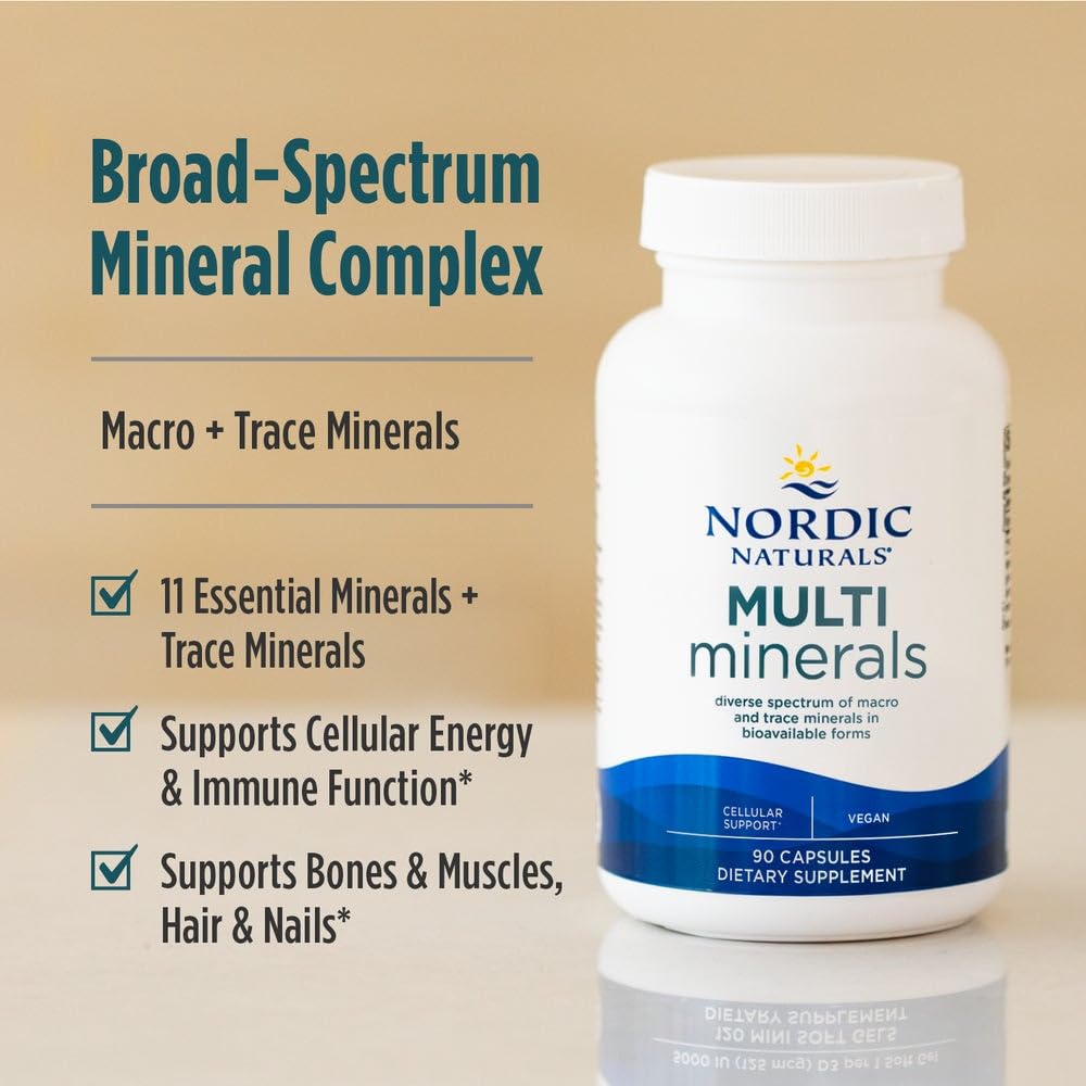 Nordic Naturals Multi Minerals, Unflavored - 90 Capsules - 11 Essential Minerals - Optimal Health & Wellness - Certified Vegan - Non-GMO - 30 Servings Nordic Naturals buy supplements canada