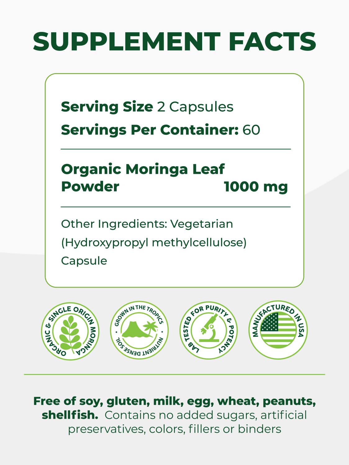 PURA VIDA MORINGA Organic Moringa Capsules, Pure Moringa Leaf Powder Single Origin for Energy, Metabolism & Immune Support Pura Vida Moringa buy supplements canada