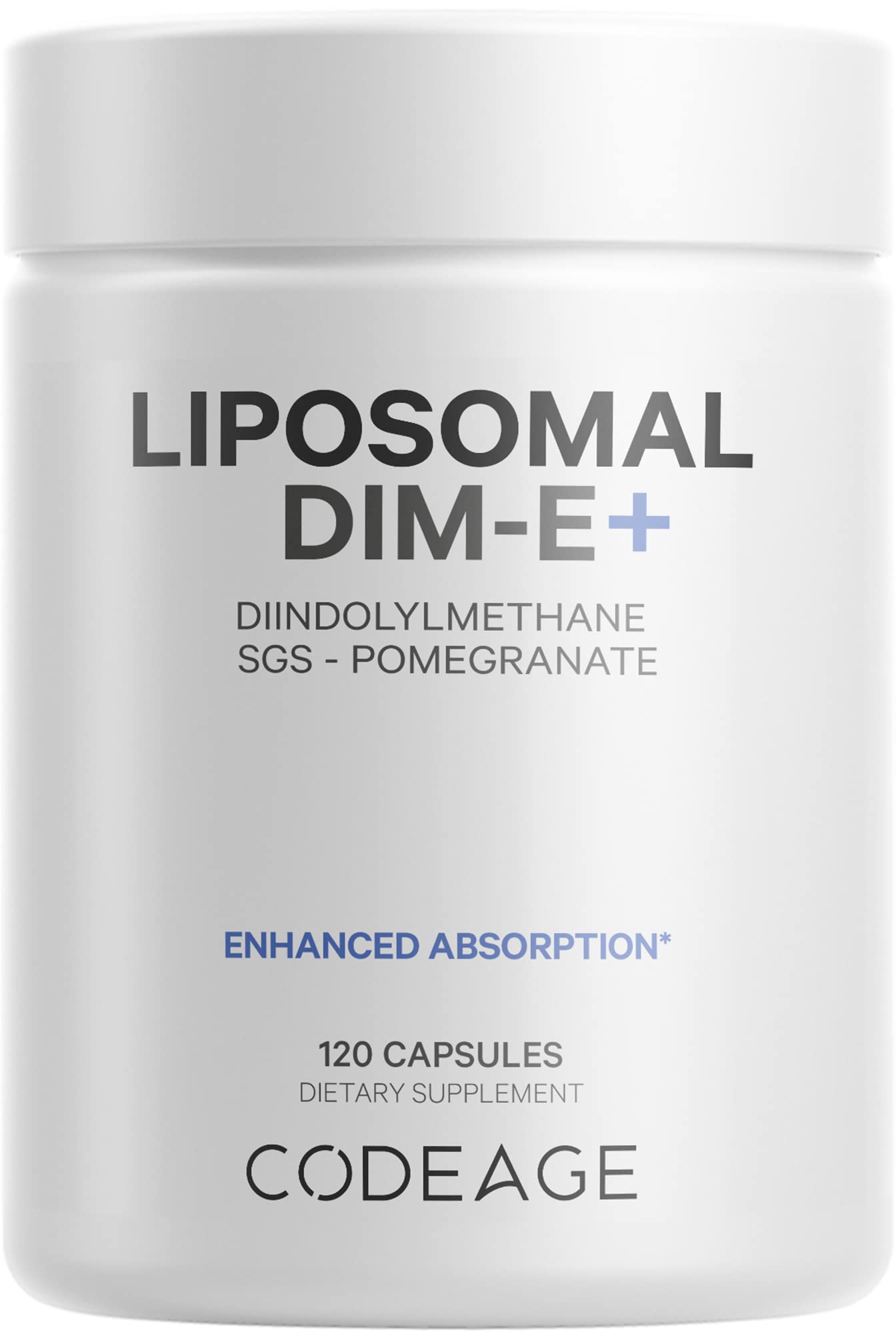 Codeage Liposomal DIM Supplement - 4 Months Supply of DIM Vitamins and SGS, Pomegranate, Broccoli, Vitamin E Isomers Tocopherols Alpha Beta Gamma Delta - Liposomal Formula - Gluten-Free - 120 Capsules Codeage buy supplements canada
