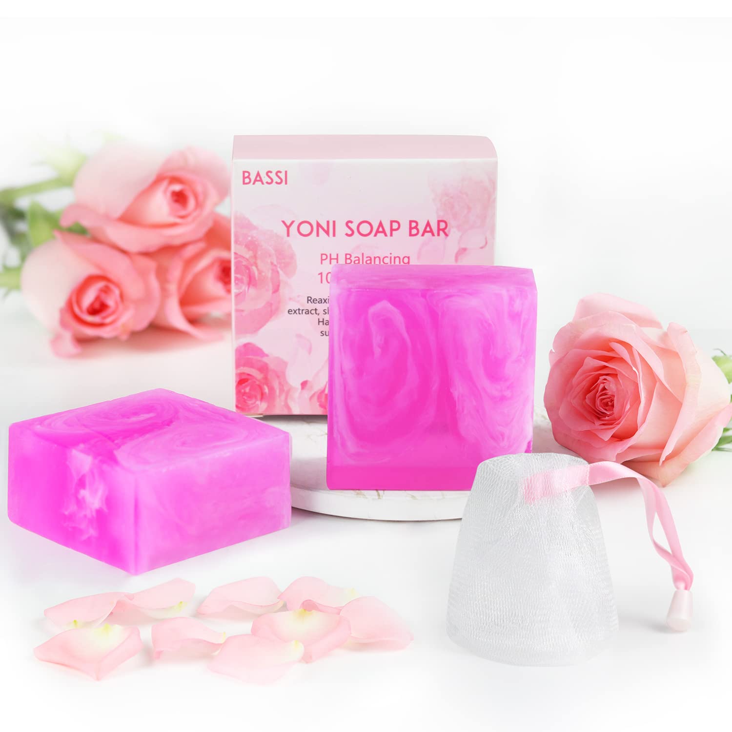 Yoni Soap Bars Vaginal Wash 2 PCS, 100% Natural Organic Yoni Bar Soap for Women Ph Balance Yoni BASSI buy supplements canada