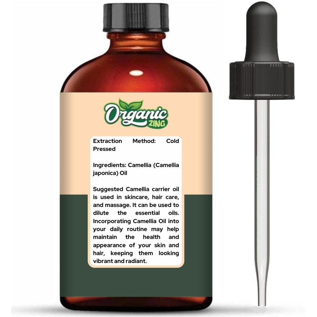 Organic Zing Camellia (Camellia Japonica) Oil | Pure & Natural Carrier Oil for Skincare, Hair Care & Massage ORGANIC ZING buy supplements canada