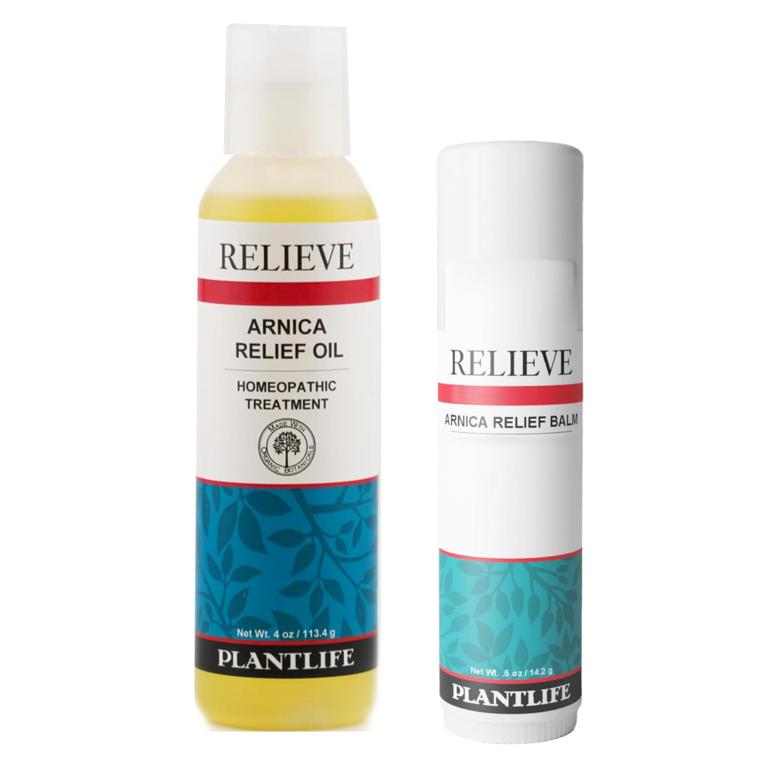 Plantlife Arnica Relieve Oil and Balm Bundle - Relieve Products are a Homeopathic Solution for Everyday Use - Works Quickly and Effectively - Made in California Plantlife buy supplements canada