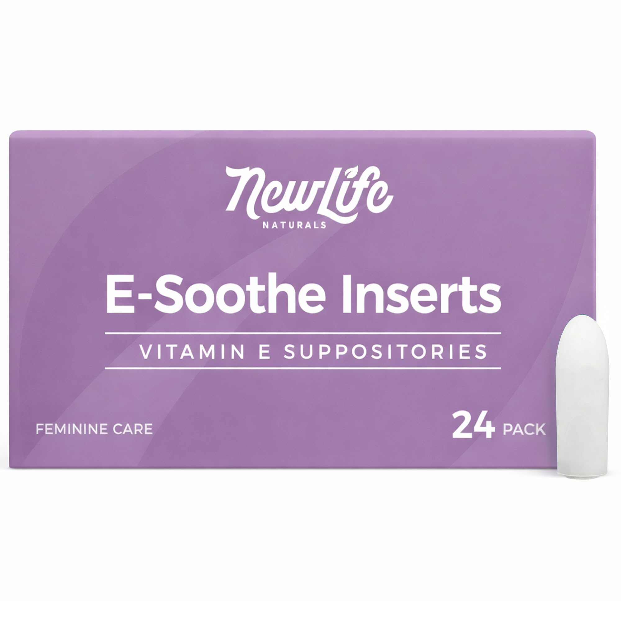 NewLife Naturals Vitamin E Vaginal Suppositories 38IU ESoothe - Moisture & Hydration Support - All Natural Estrogen Free Feminine Care - 24 Inserts NewLife Naturals buy supplements canada