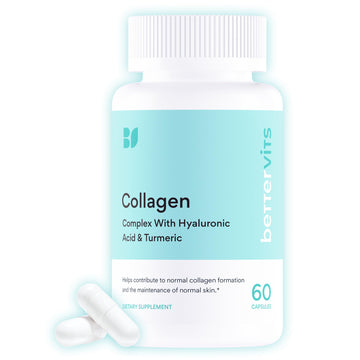 Bettervits Collagen Peptides Complex with Hyaluronic Acid & Turmeric | Hydrolyzed Marine Collagen Supplements for Women & Men | Collagen with Vitamin C Bettervits buy supplements canada