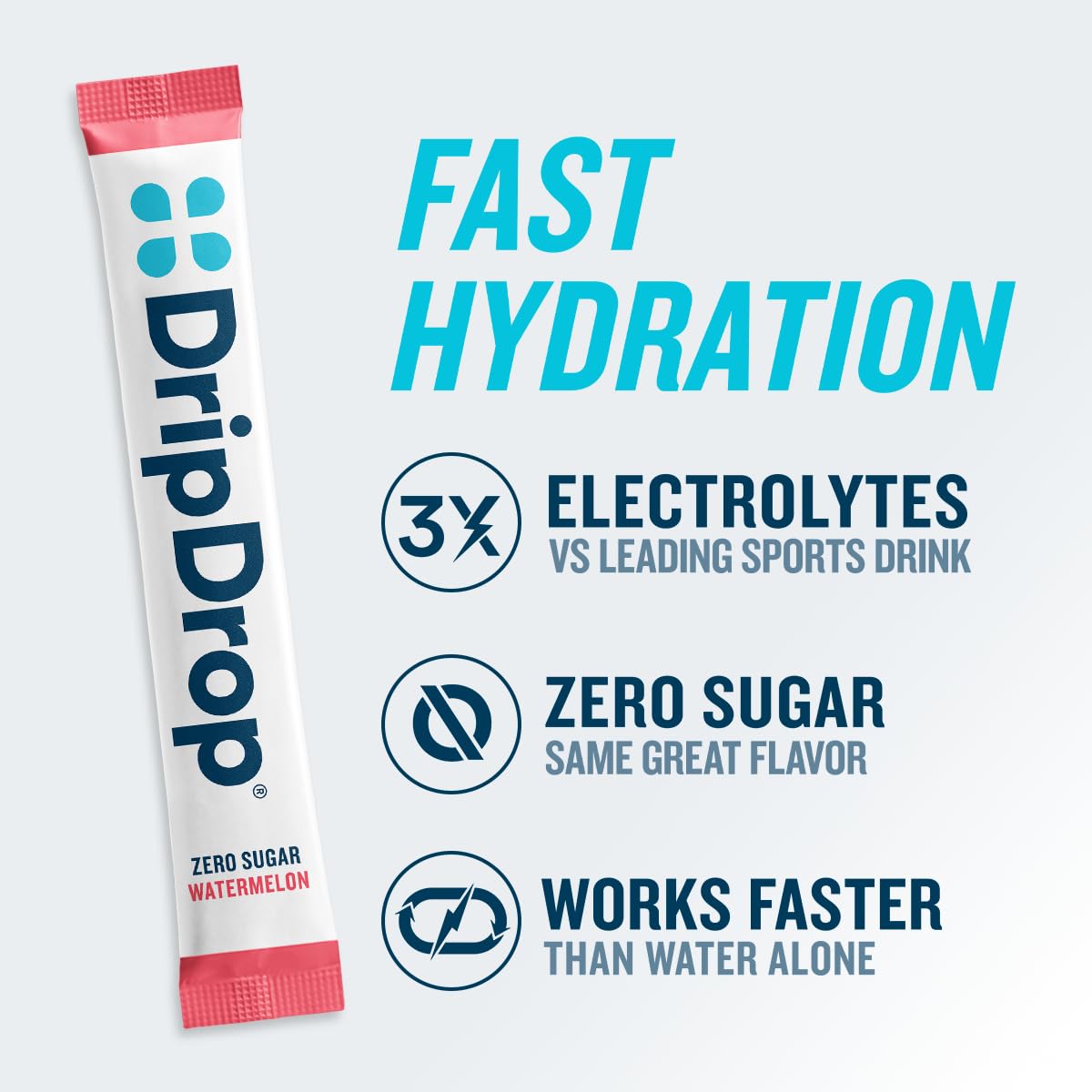 DripDrop Sugar Free Hydration Packets - Zero Classic Variety Pack - Single Serve Electrolytes Powder Drink Mix - Lemon Lime, Watermelon, Peach, Passion Fruit DripDrop buy supplements canada