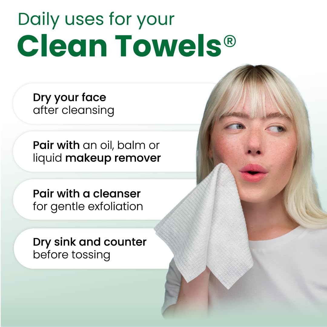 CLEAN SKIN CLUB Sensitive Skin Clean Towels® XL, Ultra-Soft Disposable Face Dry Wipes Infused with Aloe & Glycerin CLEAN SKIN CLUB buy supplements canada