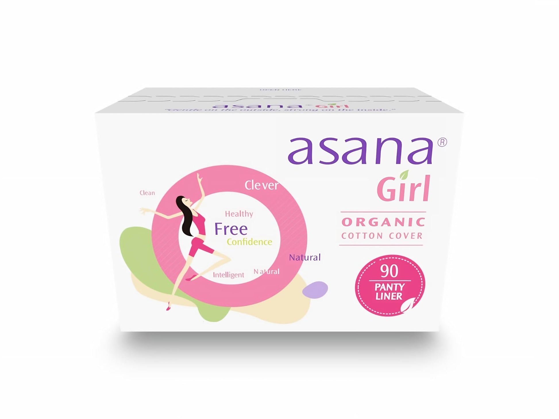 Asana Panty Liners for Girls, Organic Cotton Cover – Controls Odor Naturally, Pads Without Wings Asana buy supplements canada