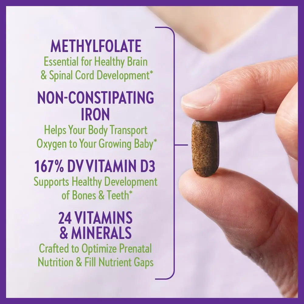 New Chapter Perfect Prenatal Vitamins, Organic Prenatal Vitamins, Non-GMO Ingredients for Healthy Baby & Mom - Folate (Methylfolate), Iron, Vitamin D3 New Chapter buy supplements canada