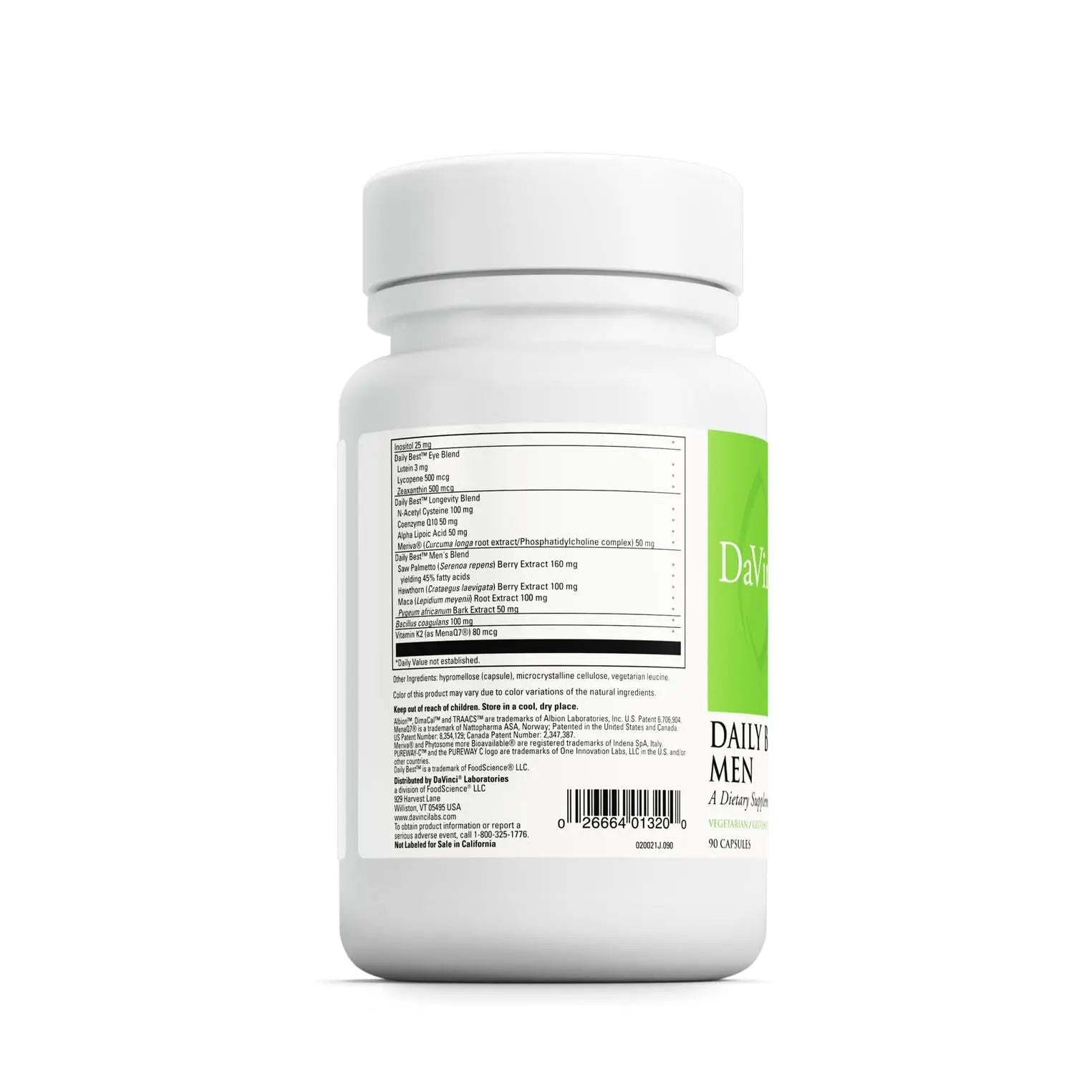 DAVINCI Labs - Daily Best Men - A Dietary Supplement with Vitamin B6, Vitamin B12 Vitamin C, Vitamin K2, and More - Vegetarian DAVINCI buy supplements canada