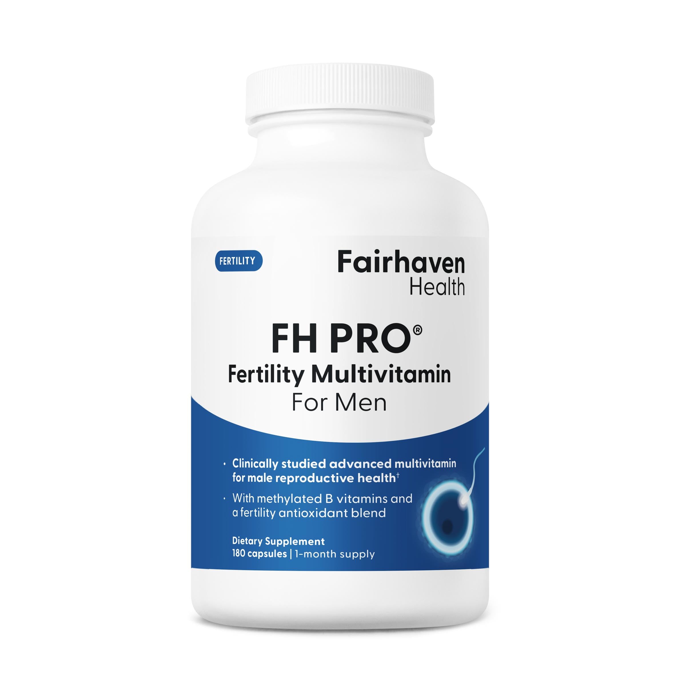 Fairhaven Health FH Pro for Men | Clinically Studied Premium Prenatal Fertility Supplements for Men | Male Fertility Supplements | Count and Motility Support Pre-Conception for Him | 180 Capsules Fairhaven Health buy supplements canada