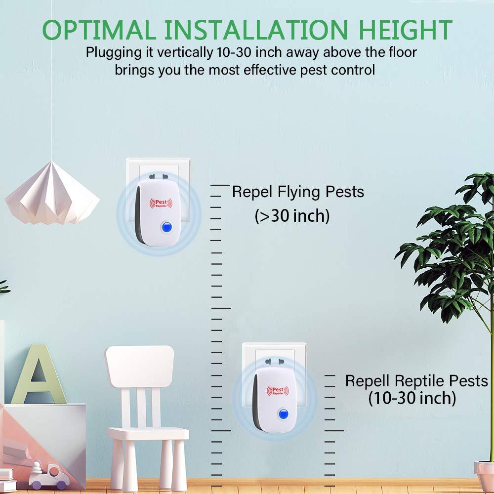 Ultrasonic Pest Repeller 6 Packs Electronic Plug in Indoor Sonic Repellent Palmandpond buy supplements canada