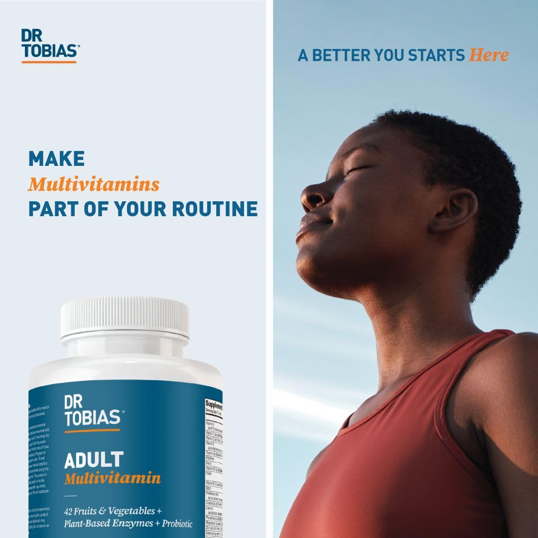 Dr. Tobias Adult Multivitamin for Women & Men, Immune Supporting Vitamins from 42 Fruits, Vegetables, Plus Probiotics, Vegan Multivitamins Dr. Tobias buy supplements canada