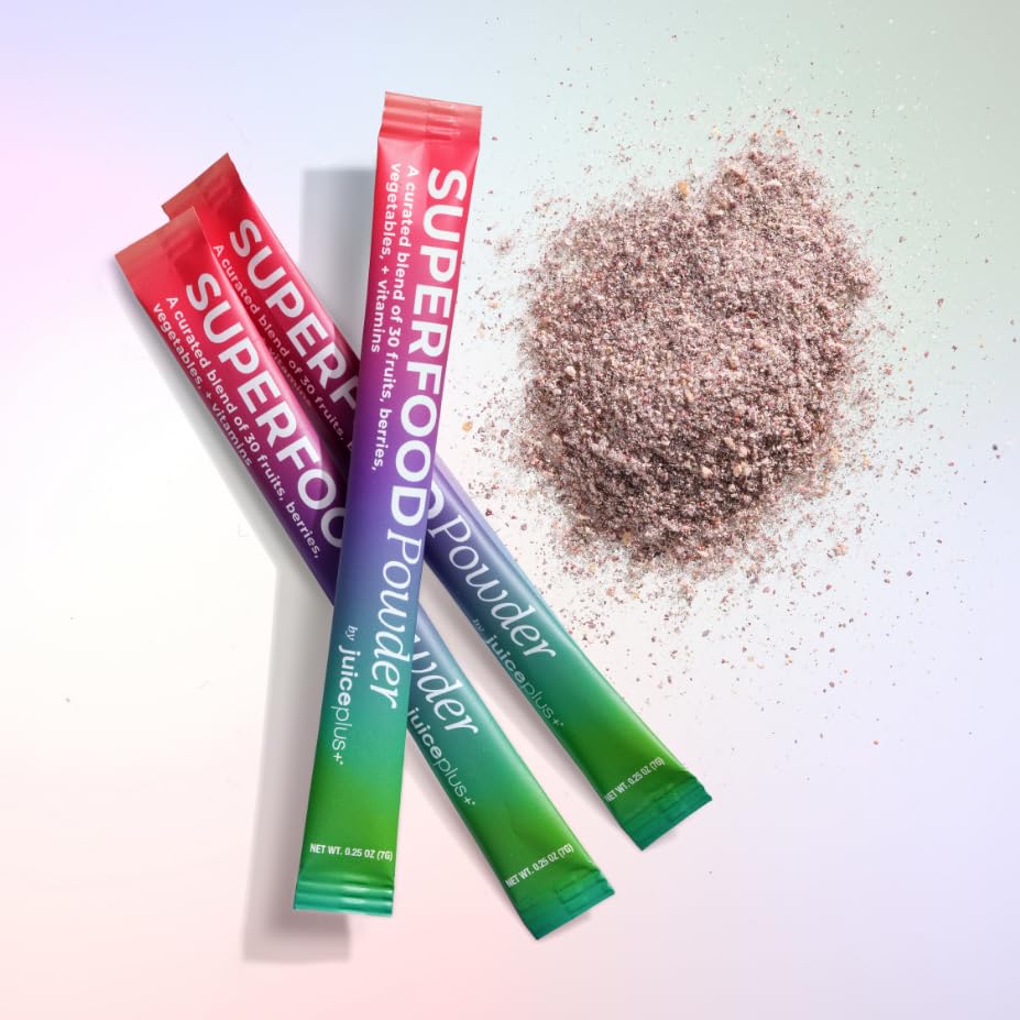 Juice Plus+ - Superfood Powder - Drink with 30 Fruits Berries Veggies Plant Vitamins for Refreshing Immune Wellness Boost - 30 Stick Packs Juice Plus+ buy supplements canada