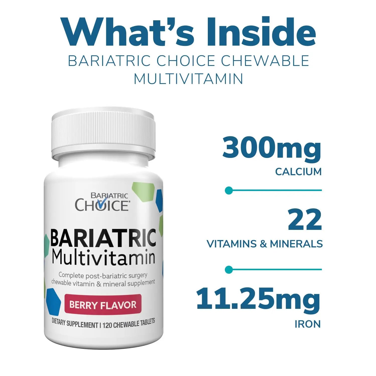 Bariatric Choice My Bariatric Chewable Multivitamin with Iron & 300mg Calcium, Berry (120ct) Bariatric Choice buy supplements canada