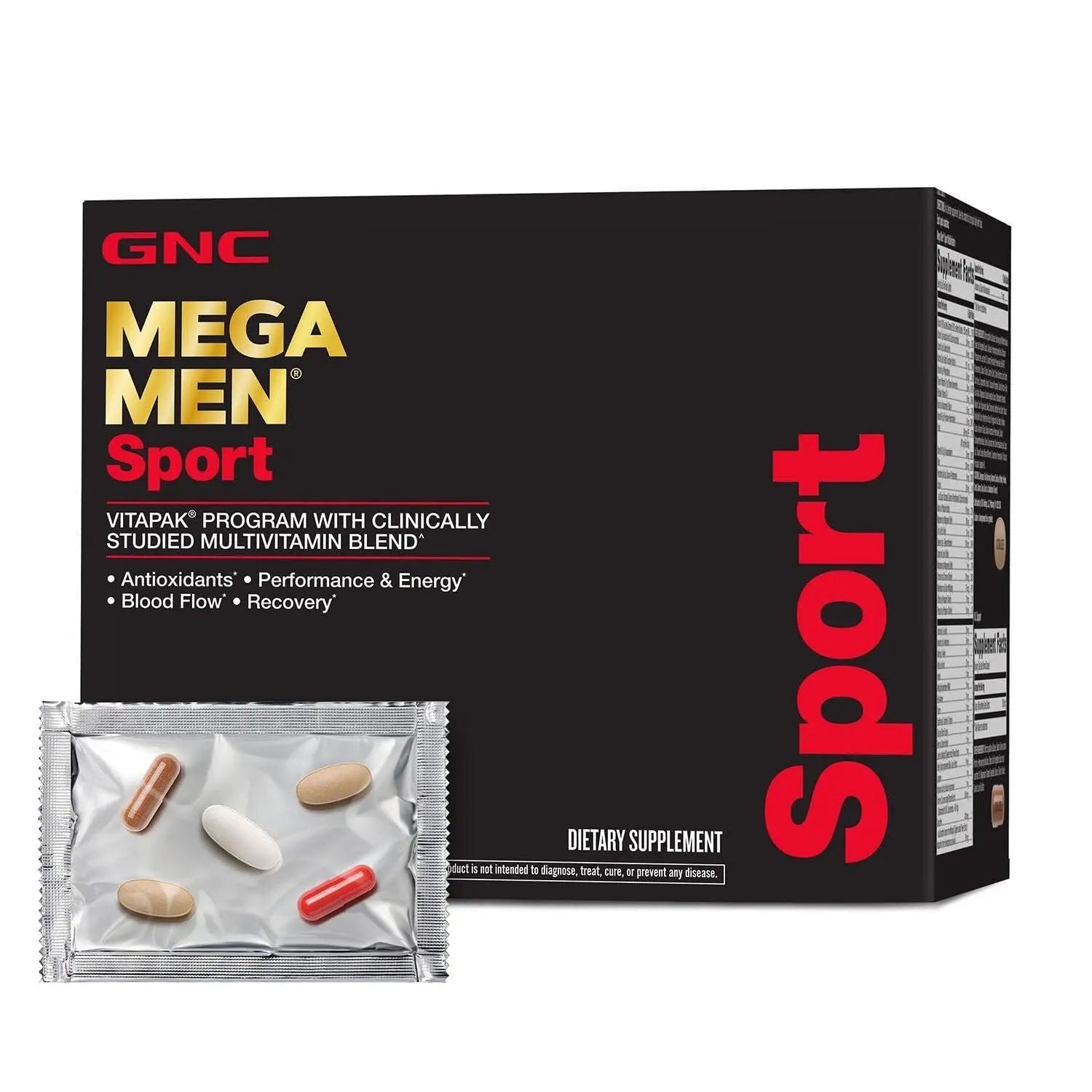 Mega Men Sport Vitapak Program, Convenient Complete Nutrition, 4 Products in 1 Packet, Athletic Performance, Energy, Recovery GNC buy supplements canada