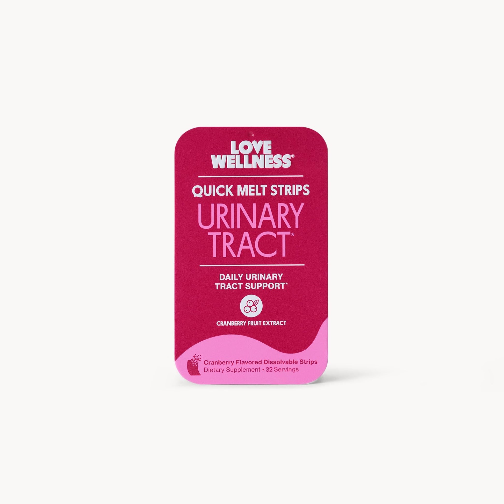 Love Wellness Urinary Tract* Quick Melt Strips - Fast-Dissolving UT Support with 36 mg PACs from Cranberry Fruit Extract - Promotes Urinary Health* - No Water Needed - Vegan and Sugar Free - 32 Strips Love Wellness buy supplements canada