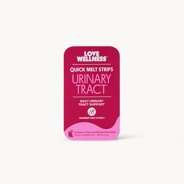 Love Wellness Urinary Tract* Quick Melt Strips - Fast-Dissolving UT Support with 36 mg PACs from Cranberry Fruit Extract - Promotes Urinary Health* - No Water Needed - Vegan and Sugar Free - 32 Strips Love Wellness buy supplements canada