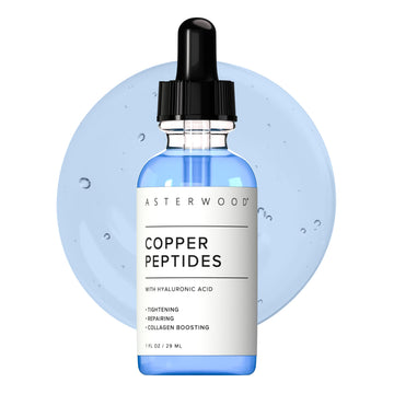 Asterwood Copper Peptides Serum for Face - with GHK-Cu Peptide and Hyaluronic Acid - Anti-Aging Facial Serum - 1 Fl Oz Asterwood buy supplements canada