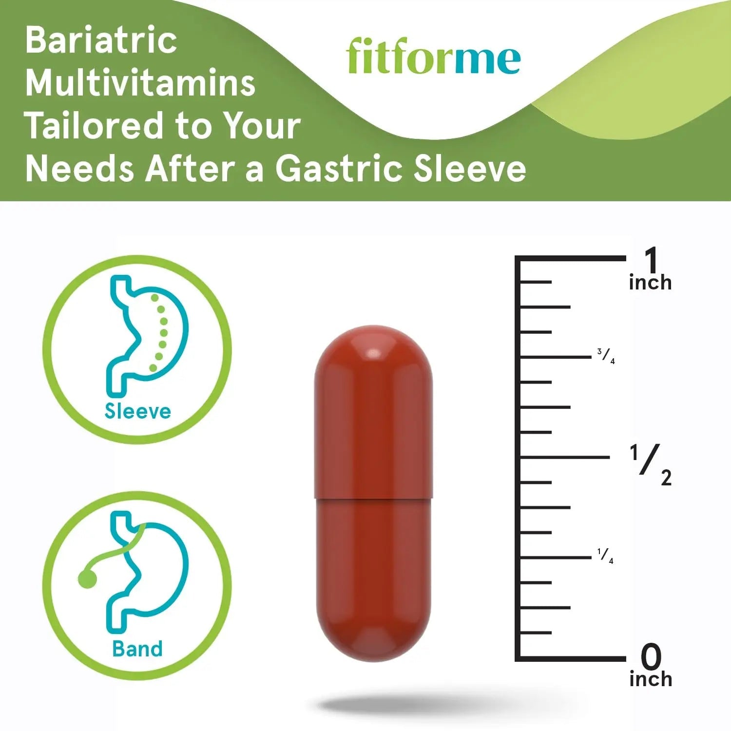 FitForMe Bariatric Multivitamin, Tailored for Gastric Sleeve Surgery – One-a-Day Capsule, 30-Day Supply, Easy-to-Swallow WLS Optimum Capsule FitForMe buy supplements canada