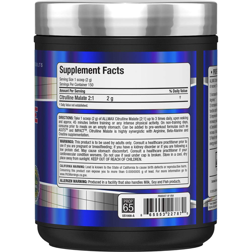 ALLMAX Essentials CITRULLINE MALATE 2:1 - 300 g Powder - Improves Endurance ALLMAX Nutrition buy supplements canada