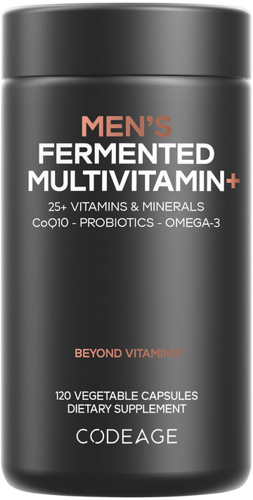 Codeage Men’s Daily Multivitamin – 25+ Essential Vitamins & Minerals, Organic Whole Foods, Probiotics, Omega-3, Zinc, Vitamins A, B, C, D, E & K – 120 Capsules Codeage buy supplements canada