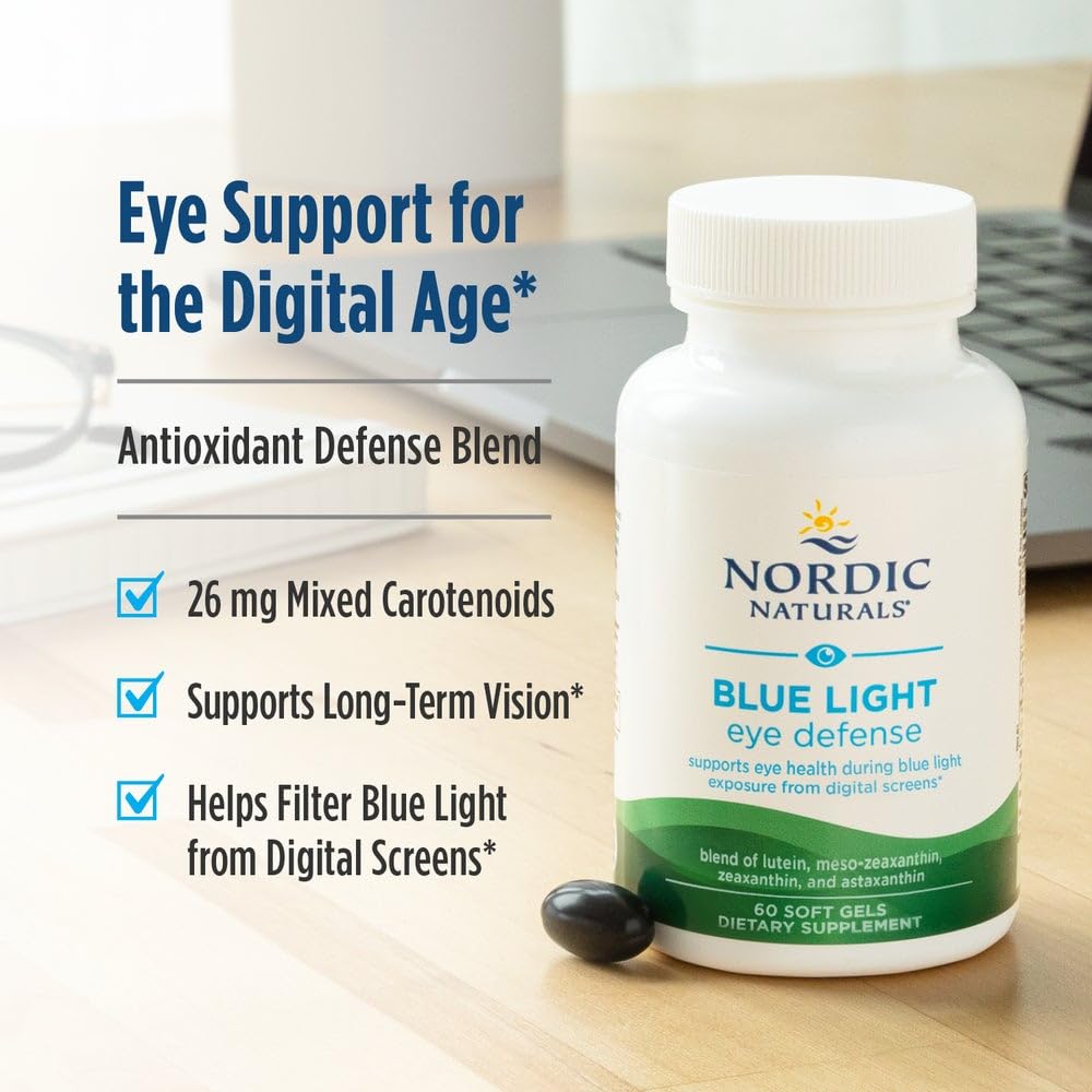 Nordic Naturals Blue Light Defense - 60 Soft Gels - Four Phytonutrients with Complementary Antioxidant Capacities - Supports Retinal Health, Visual Function - Non-GMO - 60 Servings Nordic Naturals buy supplements canada