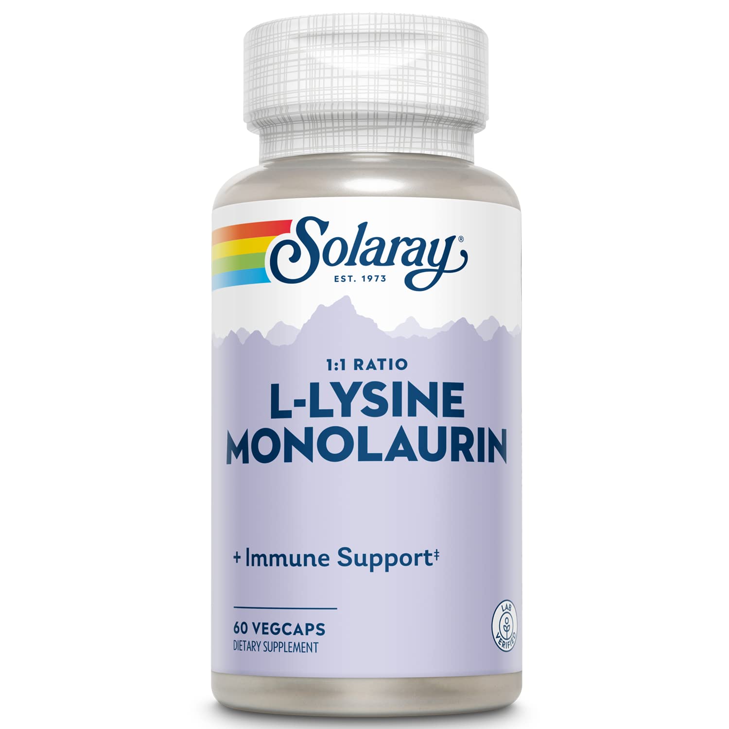 SOLARAY L-Lysine Monolaurin Immune Support Supplement, 1:1 Ratio for Immune System Function, 500 mg Each, 60-Day Money Back Guarantee SOLARAY buy supplements canada