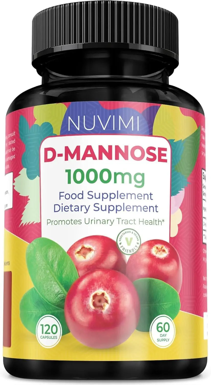 NUVIMI D Mannose 120 Capsules - 1000 mg per Dose - Dietary Supplement Helps Promote Urinary Tract Health - Natural Vegan UTI Defense NUVIMI buy supplements canada