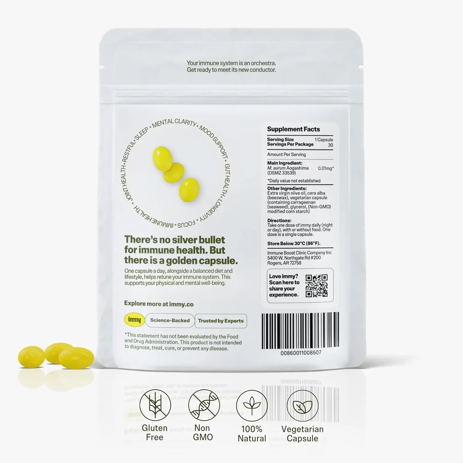 IMMY Immune Supplement for Mood Support and Gut Health, 30 ct. - Supports Joint Relief, Focus & Mood Support, Natural Calming Aid IMMY buy supplements canada