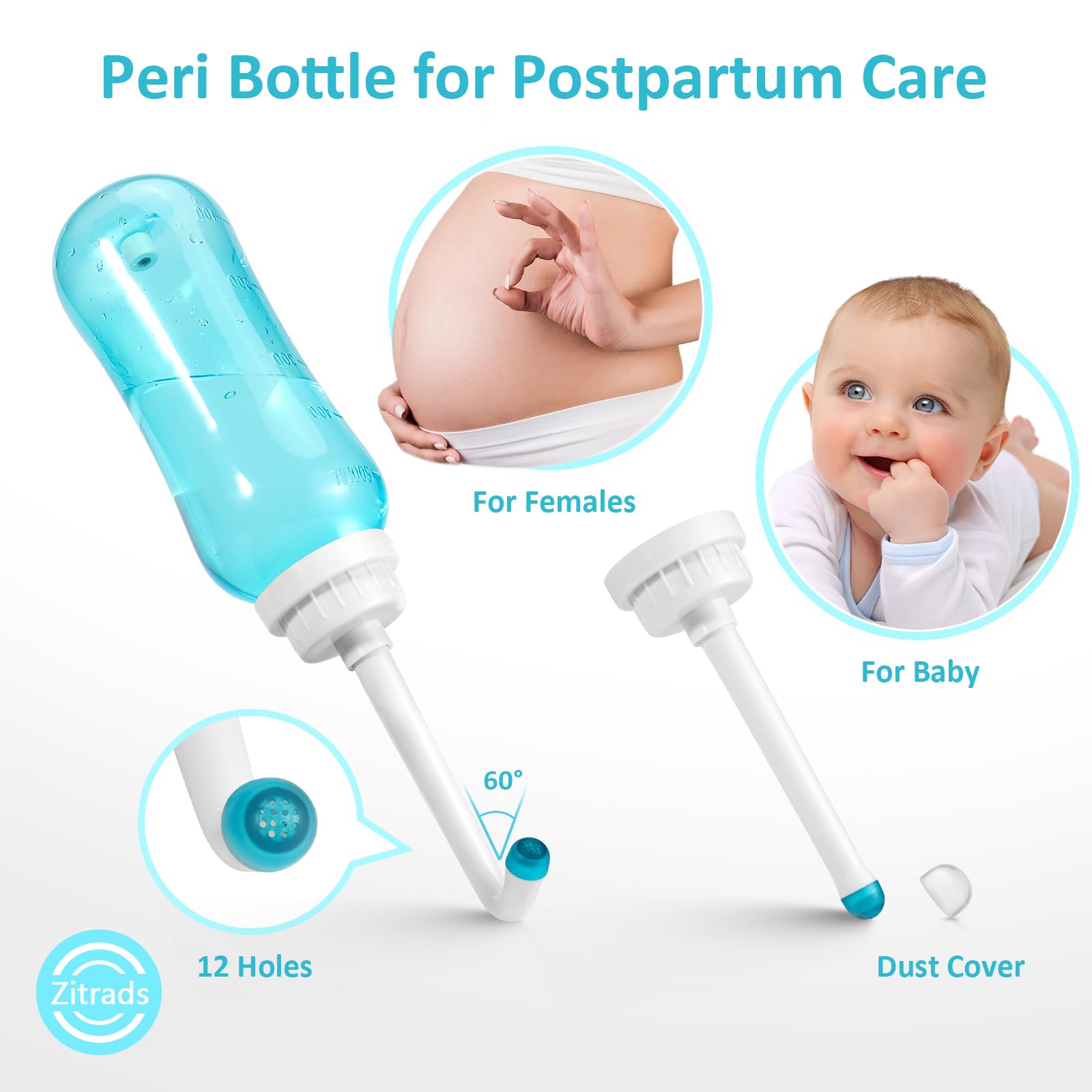 Peri Bottle Zitrads, Squeeze-Free Portable Bidet for Postpartum Essentials, Peri Bottles Zitrads buy supplements canada