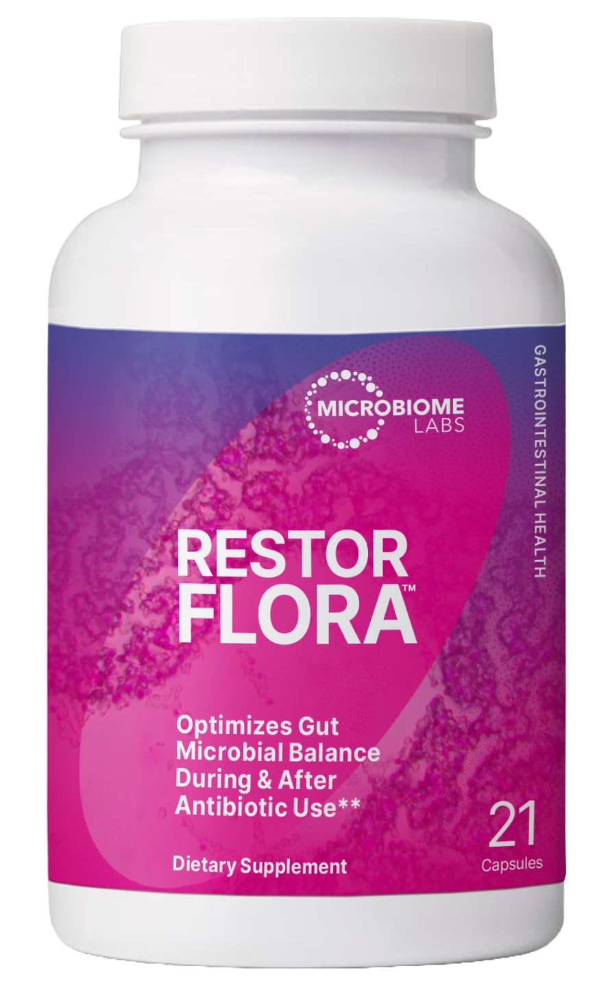 Microbiome Labs RestorFlora - Men's & Women's Probiotics for Digestive Health & Gut Reset - Spore Based Saccharomyces Boulardii Probiotics Microbiome Labs buy supplements canada