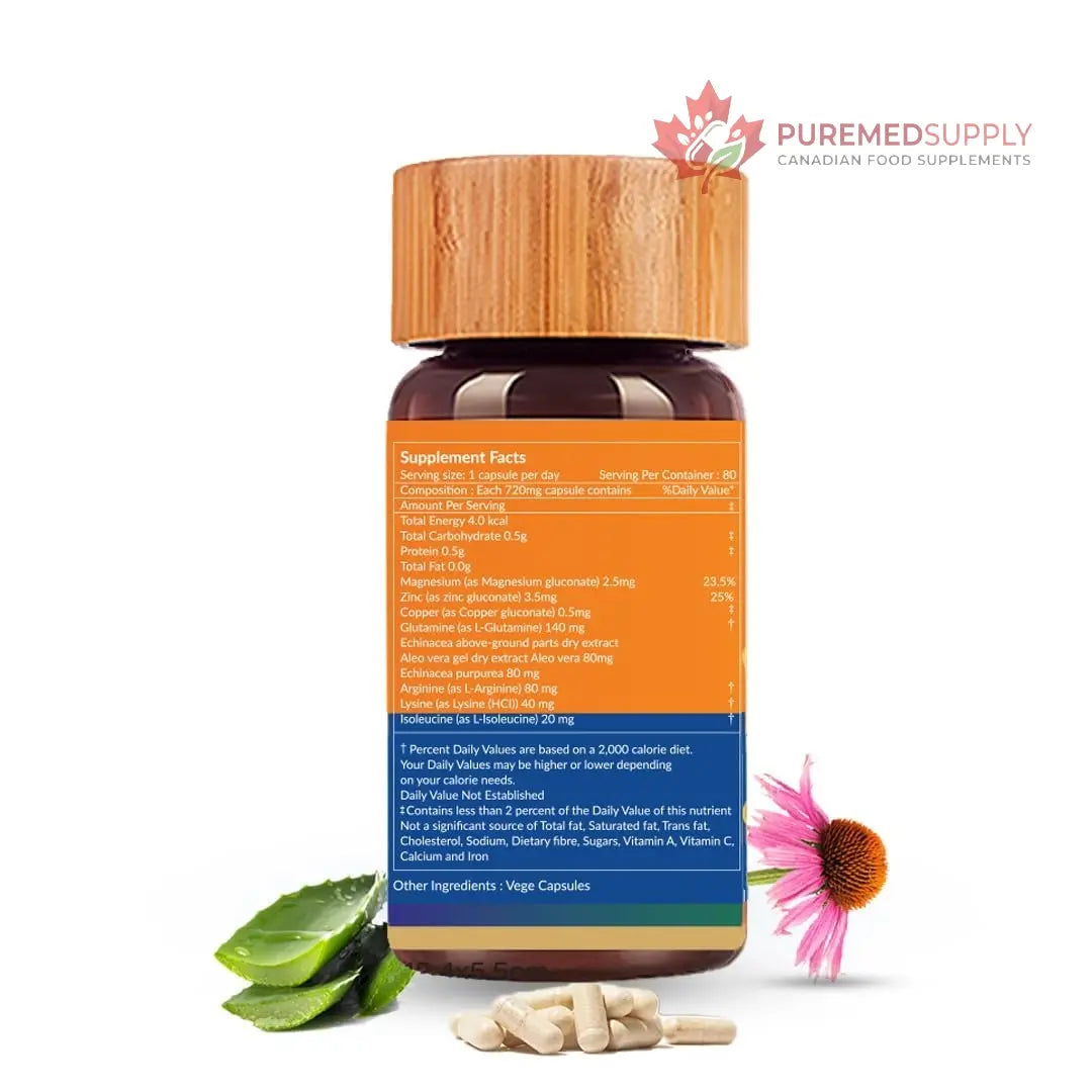 Biogetica Reginmune - Natural Immune Support Care Daily Boost Immune System Booster - 80 Capsules Biogetica buy supplements canada
